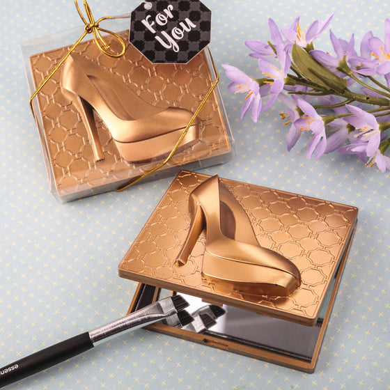 Gold High Heel Design Mirror Party Favors(12 Pieces)