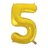 34" Giant Foil Number Balloon Gold