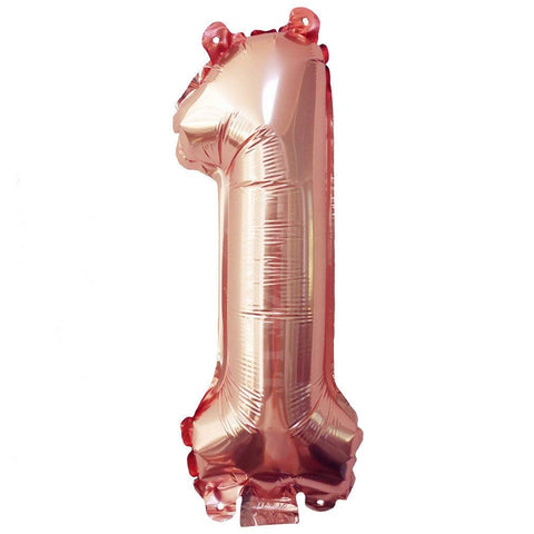 34" Giant Foil Number Balloon Rose Gold
