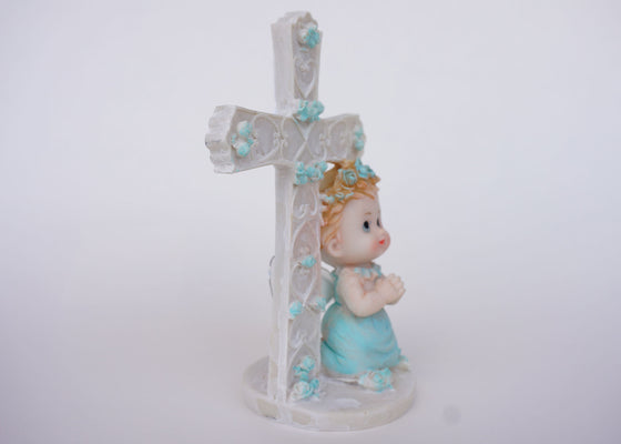 6 Inch Praying Angel Figurine Baptism & Communion Party Favors Decoration Boy (12 Pieces)