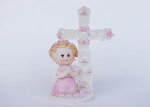 6 Inch Praying Angel Figurine Baptism & Communion Party Favors Decoration Girl (12 Pieces)