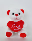 12 PCS 6" White Teddy Bear with "I Love You" Heart