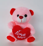 12 PCS 6" Pink Teddy Bear with "I Love You" Heart