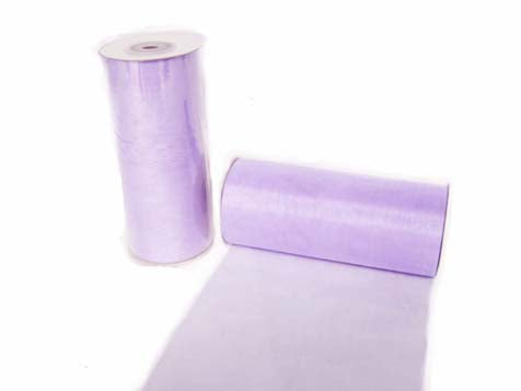 6 x 25 Yards Wide Organza Ribbon Lavender