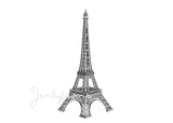 25'' Silver Finish Eiffel Tower 