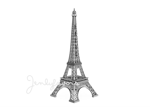 15'' Silver Finish Eiffel Tower - 1 pc