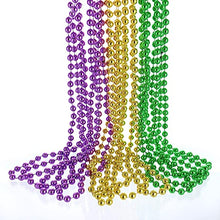  Mardi Gras Metallic Throw Beads Necklace Mix Colors (72 Pcs)