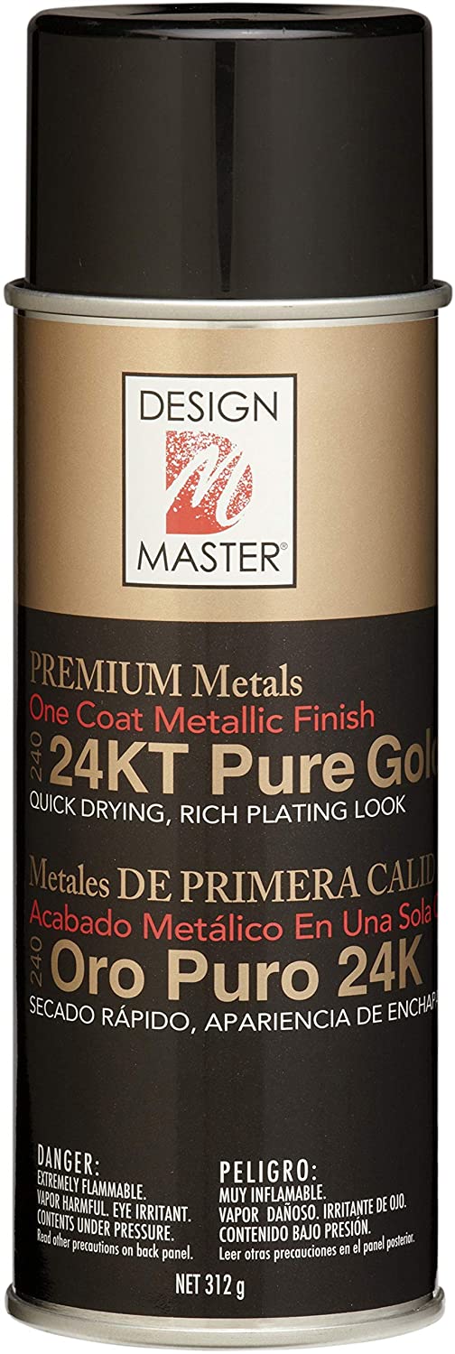 Design Master Colortool Metallic Spray Paint 12oz Antique Gold