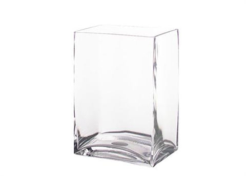 Crystal Rectangular Vase 4" x 6" x 8"