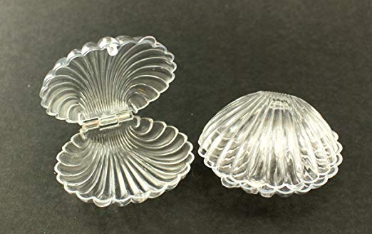 Clear Plastic Clam Shell Favor Box - 12 Pieces