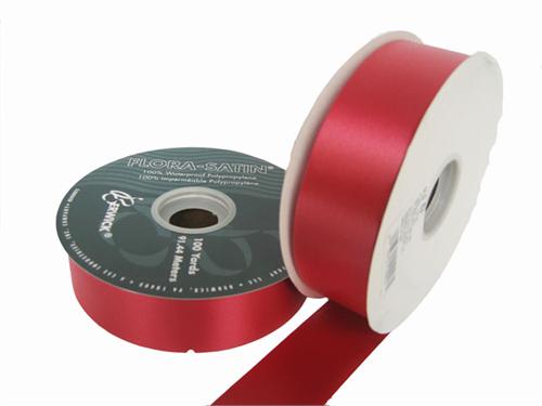 #9 Lava Red Flora Satin Ribbon 1- 7/16" X 100 Yards(1 Roll)