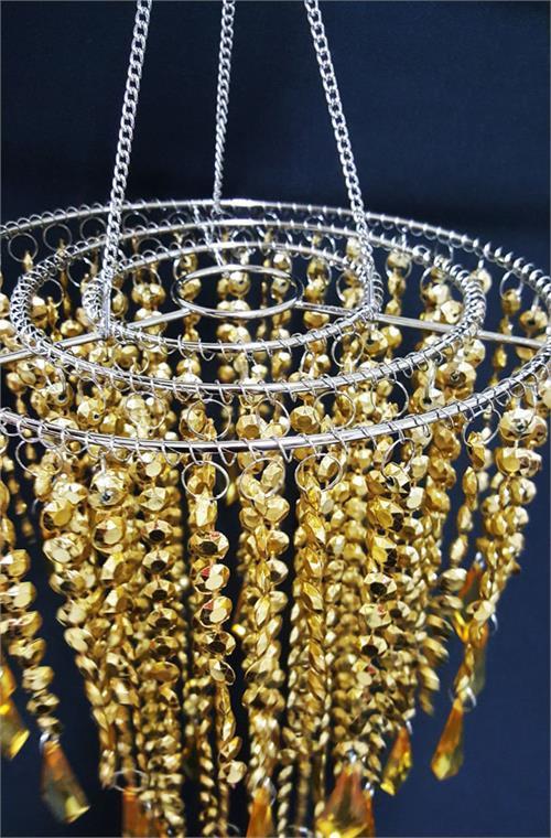 Acrylic Chandelier Centerpiece Gold For Party Decoration
