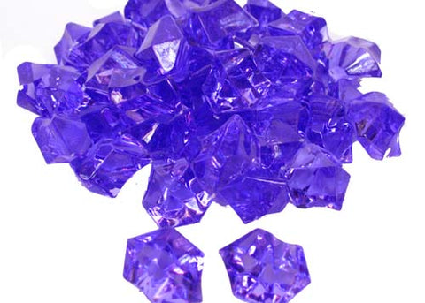 Acrylic Ice Crystal Rocks Vase Filler 23 X 18MM Purple (1 LB/Bag)