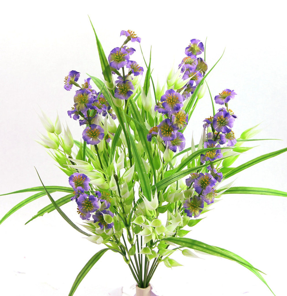 Artificial Phlox & Oats Mix Silk Flower Bush Purple | $5.99