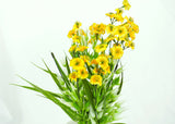 Artificial Phlox & Oats Mix Silk Flower Bush Yellow
