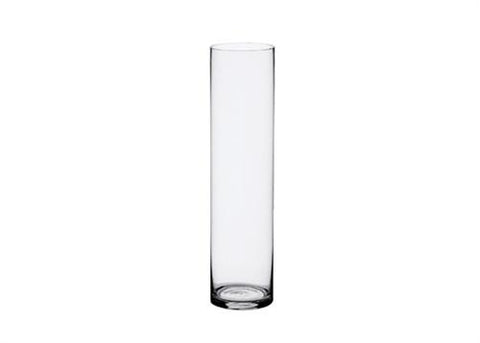 Crystal Cylinder Vase 4" x 14"