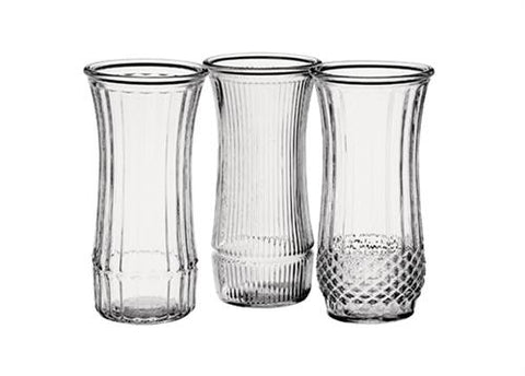9-3/4"Crystal Glass Rose Vase Assortment (1 Dozens)