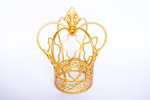 Gold Color Metal Wire Crown Stand Party Decoration Centerpieces (1 Piece)