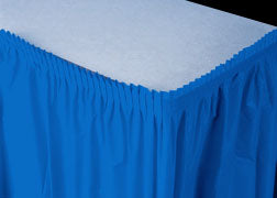 Royal Blue Plastic Table Skirt (1 Piece)