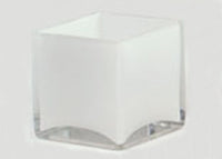 Crystal Square Vase White 5" x 5" x 5" (12 pieces)