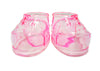2.75" Clear Plastic Baby Booties Baby Shower Favor (12 pieces) Pink