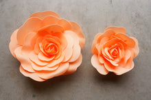  12" & 16" Foam Backdrop Flowers for Beautiful Room Wall Decoration Peach (2 Pieces)