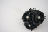 Organza and Satin Flower with Pearl Spray Black (72 Flowers) 