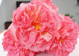 25 Inch Artificial Peony Silk Flower Bush 9 Heads Pink 4