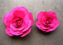  12" & 16" Foam Backdrop Flowers for Beautiful Room Wall Decoration Hot Pink (2 Pieces)
