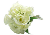 Rose & Hydrangea Silk Flower Wedding Bouquet Cream