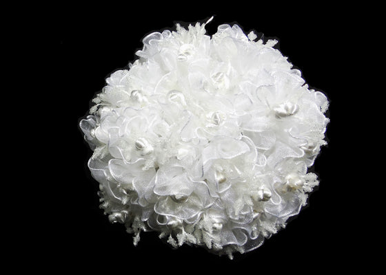 White Organza & Satin Rose Bud (120 Flowers)