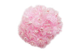 Pink Organza & Satin Rose Bud (120 Flowers)