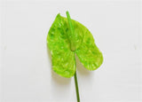 20" Green Plastic Single Stem Anthurium (12 Pieces)