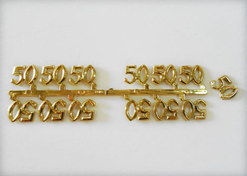 Miniature Number 50 Pure Gold (144 pieces)