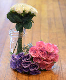 Rose Silk Flower Wedding Bridal Bouquet Warm Cream