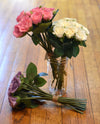 Rose Silk Flower Wedding Bridal Bouquet Rose Pink