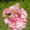 Handmade Artificial Decorative Butterfly With Clip Pink (12 pieces)