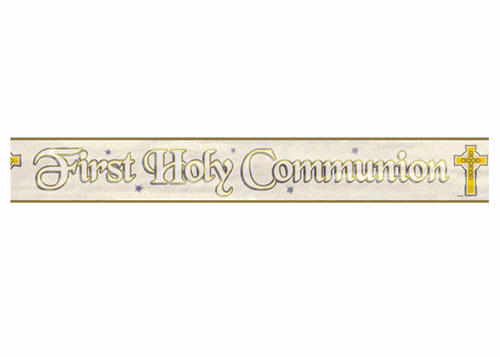 12ft First Holy Communion Foil Banner (1 Piece)