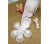 Flower Petal Almond Holder Ribbon (10 Yards) white