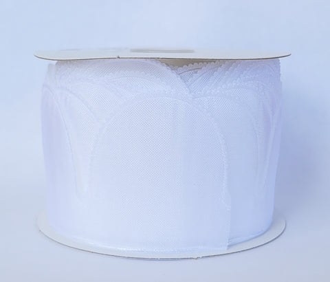 Flower Petal Almond Holder Ribbon (10 Yards) white