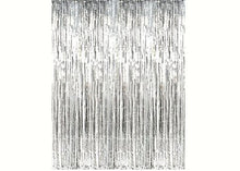  Sliver Metallic Foil Party Tassel Curtain Fringe Wall Decoration Hanging 3'x 8'