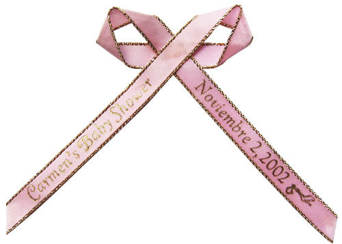 Gold Edge Personalized Ribbon