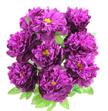 25 Inch Artificial Peony Silk Flower Bush 9 Heads Violet