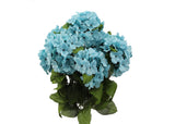 22 Inch X-Large Satin Artificial Hydrangea Silk Flower Bush 7 Heads Tiffany Blue