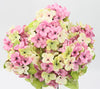 22 Inch X-Large Satin Artificial Hydrangea Silk Flower Bush 7 Heads Mauve Rose Green Mix