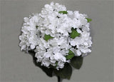 Satin Hydrangea Silk Flower Bush 7 Heads White