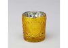 3 1/4" Round Gold Glass Candle Holder (12 Pieces)