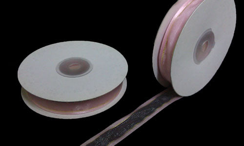 5/8" Satin Edge Organza Ribbon Pink 25 Yards