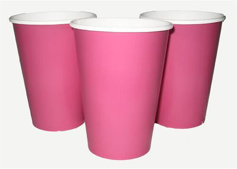 12 oz. Hot Pink Paper Cup (10 Pieces)