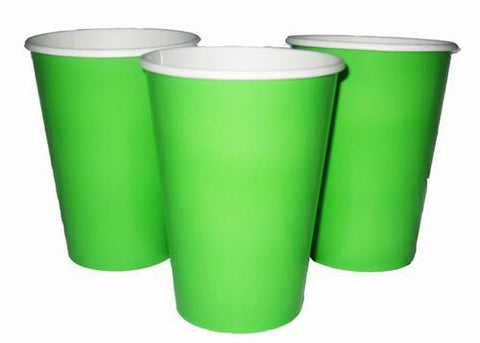 12 oz. Lime Green Paper Cup (10 Pieces)